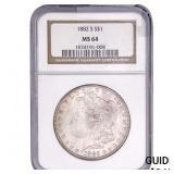 1882-S Morgan Silver Dollar NGC MS64