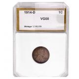 1914-D Wheat Cent PCI VG8
