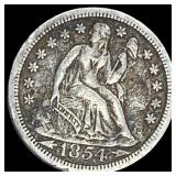 1854-O Silver Seated Liberty Dime NEARLY UNCIRCULA