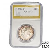 1906-S Barber Half Dollar PGA MS63