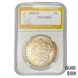 1904-O Morgan Silver Dollar PGA MS65