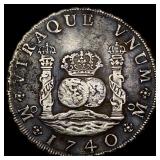 1740-Mo MF Silver 8 Reales CHOICE AU