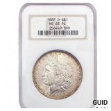 1882-O Morgan Silver Dollar NGC MS63 PL