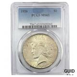 1926 Silver Peace Dollar PCGS MS62