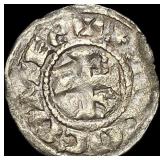 1100s Crusades France Anjou Silver Denier NEARLY U