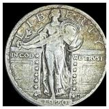 1920-S Silver Standing Liberty Quarter NEARLY UNCI