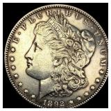 1892 Silver Morgan Dollar CLOSELY  UNCIRCULATED