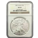2012 Silver Eagle NGC MS69