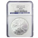 2009 Silver Eagle NGC MS69