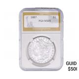 1887 Morgan Silver Dollar PGA MS65