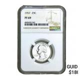 1957 Washington Silver Quarter NGC PF69