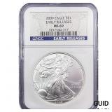 2009 Silver Eagle NGC MS69