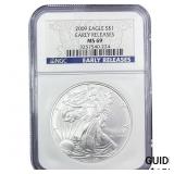 2009 Silver Eagle NGC MS69