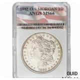 1882-O/S Morgan Silver Dollar ANGS MS66