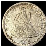 1840-O Seated Liberty Quarter NEARLY  UNCIRCULATE