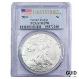 2008 Silver Eagle PCGS MS70