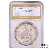 1885-O Morgan Silver Dollar PGA MS63