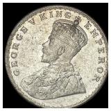 1919 India Silver 1 Rupee UNCIRCULATED