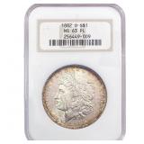1882-O Morgan Silver Dollar NGC MS63 PL