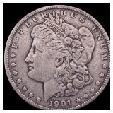 1901 Silver Morgan Dollar ABOUT UNCIRCULATED