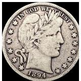 1894 Barber Half Dollar LIGHTLY CIRCULATED