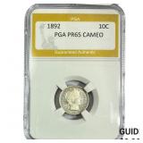 1892 Barber Dime PGA PR65 Cameo