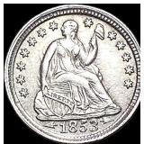 1853 Silver Half Dime (Arrows) CLOSELY UNCIRCULAT