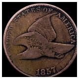 1857 Copper-Nickel Flying Eagle Cent LIGHTLY CIRCU