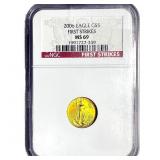 2006 1/10oz $5 Gold Eagle NGC MS69 First Strikes