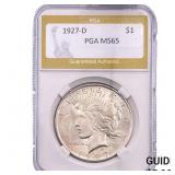 1927-D Silver Peace Dollar PGA MS65