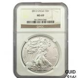 2012 Silver Eagle NGC MS69