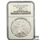 2011 Silver Eagle NGC MS69