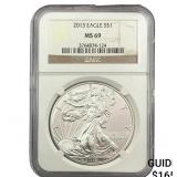 2013 Silver Eagle NGC MS69