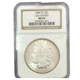 1884-CC Morgan Silver Dollar NGC MS64