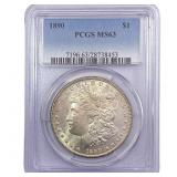 1890 Morgan Silver Dollar PCGS MS63