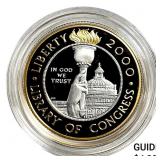 2000 Library of Congress Proof $10 Plat.&Gold Coin