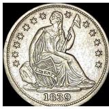 1839 Seated Liberty Half Dime No Drapery UNCIRCUL