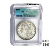 1892 Morgan Silver Dollar ICG AU53
