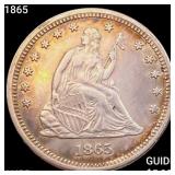 1865 Seated Liberty Quarter HIGH GRADE
