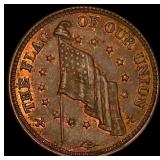 1863 RB Civil War Token - The Flag  UNCIRCULATED