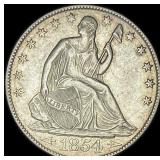 1854-O Silver Half Dollar  CLOSELY  UNCIRCULATED