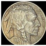 1918-D Buffalo Nickel CLOSELY UNCIRCULATED