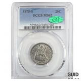 1875-S CAC Twenty Cent Piece PCGS MS62