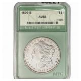 1890-S Morgan Silver Dollar NTC AU58