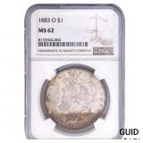 1883-O Morgan Silver Dollar NGC MS62