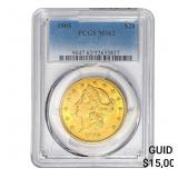 1905 $20 Gold Double Eagle PCGS MS62