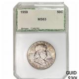1959 Franklin Half Dollar PCI MS63