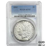 1894 Morgan Silver Dollar PCGS AU53