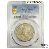 1938 Washington Silver Half Dollar PCGS MS64 BOONE