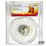 Roman Faustina Sr.,AD 138-140/1 AR Denarius PNC C